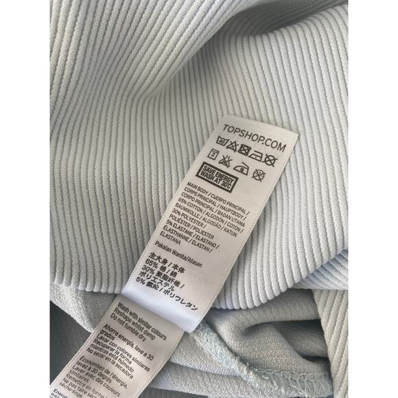 TOPSHOP LIGHT BLUE RIBBED BODYSUIT SIZE 8 - Picture 6 of 6